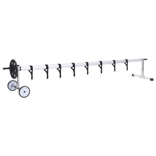 Pool cover roller with steel base