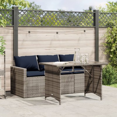 Garden set with cushions, 2...