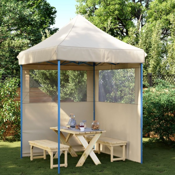 Pop-up marquee with 2 side walls, beige