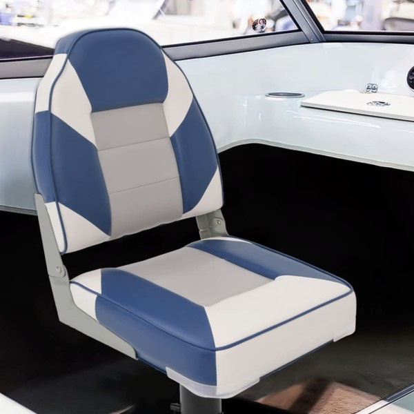 Folding boat seat set, 4 pieces, high backs