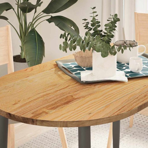 Table top, light brown, 120x60x2 cm, solid oak, oval