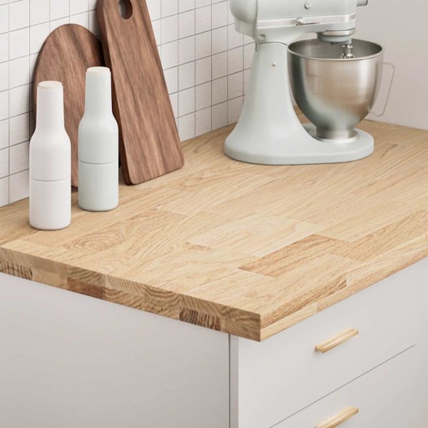 kitchen table top 100x63.5x4 cm solid oak rectangle