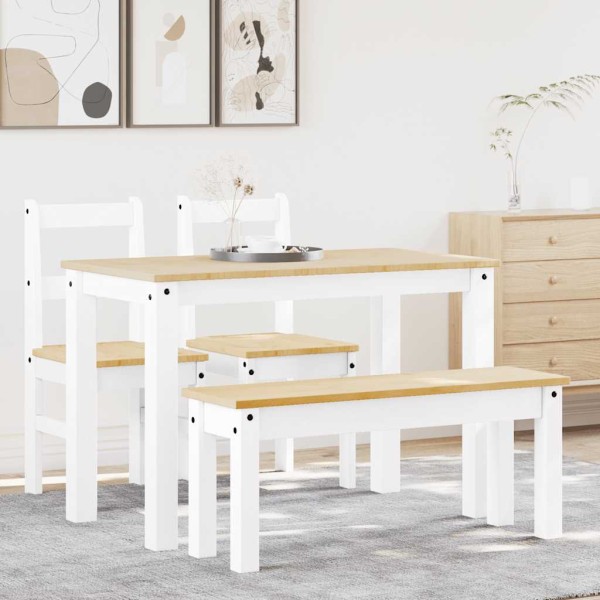 Dining set PANAMA, 4 parts, solid white pine