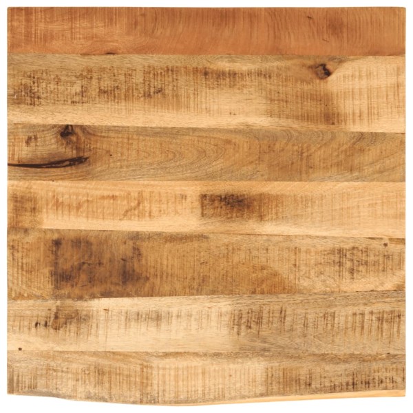 Table top, 80x80x3.8cm, solid mango wood, with live edge