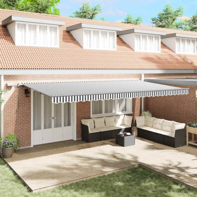 Manual retractable awning...