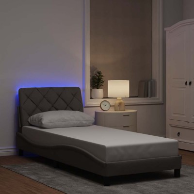 Bed frame with LED lights,...