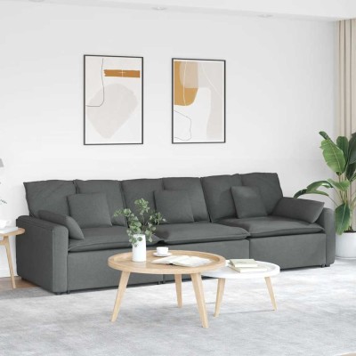 Modular sofa with cushions,...