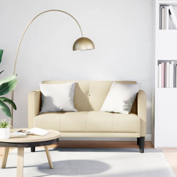 Double sofa, cream color, 111 cm, fabric