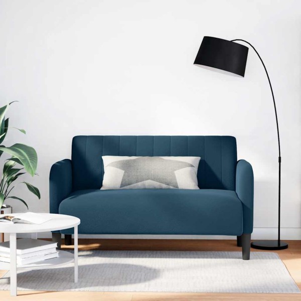 Double sofa, blue, 109 cm, velvet