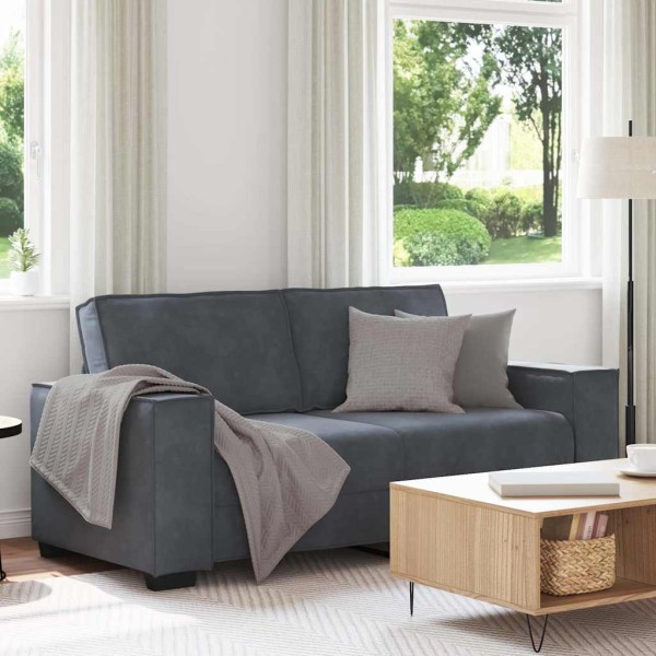 Double sofa, dark gray, 180x78x84 cm, velvet