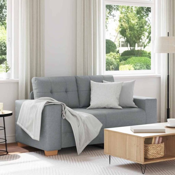 Double sofa, light gray, 160x77x82 cm, fabric