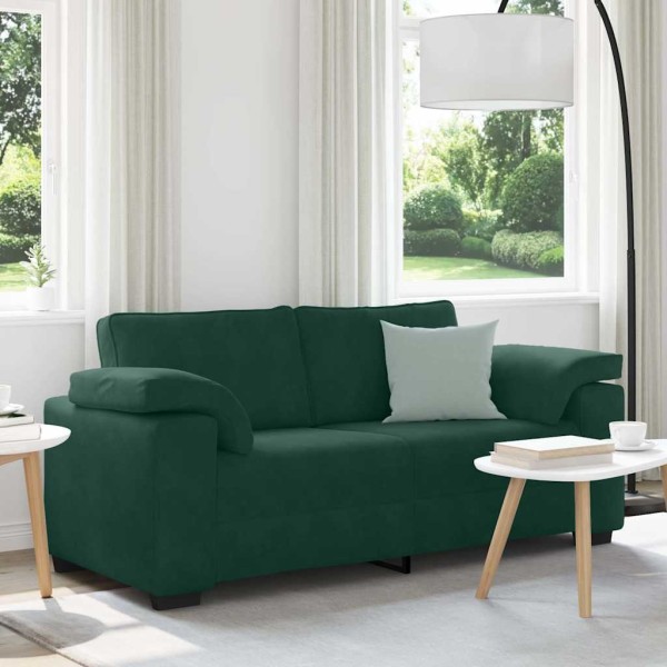 Double sofa, dark green, 180x77x82 cm, velvet