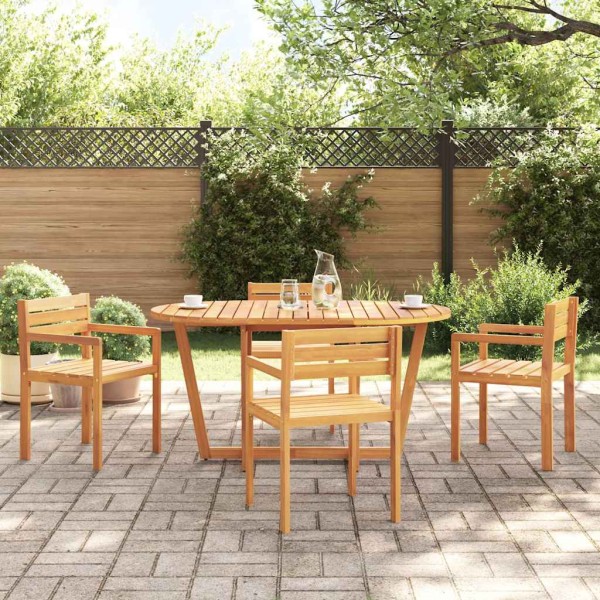 Garden dining table, oval, 150x90x75 cm, solid acacia