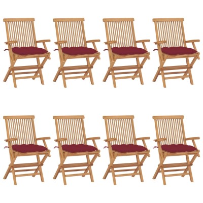 Garden chairs with wine red...