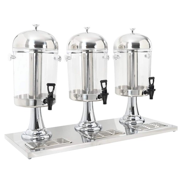 Triple juice dispenser, stainless steel, 3 x 8 l