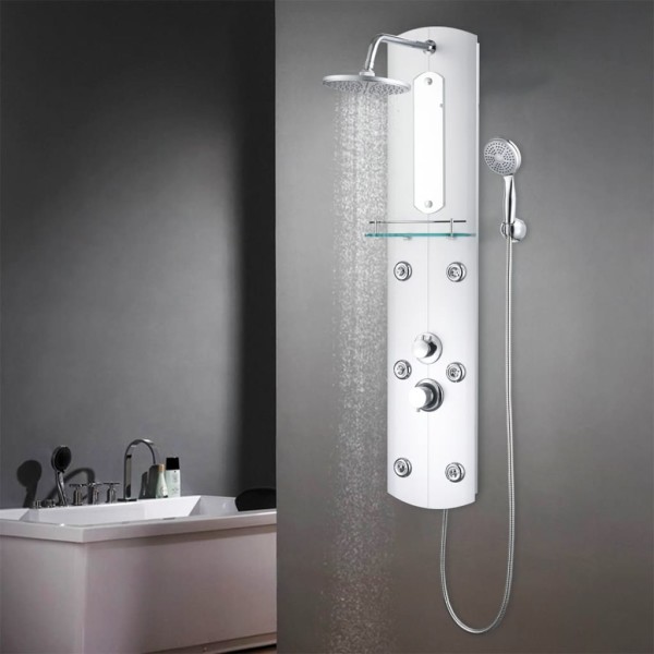 Shower panel, 25x43x120cm, silver color