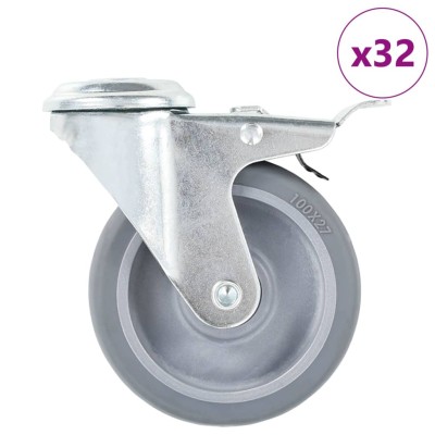 Castors, 32 pcs., 100 mm,...