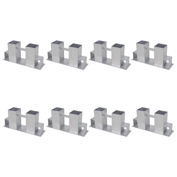 Auxiliary firewood holders, 8 pcs., silver sp., steel