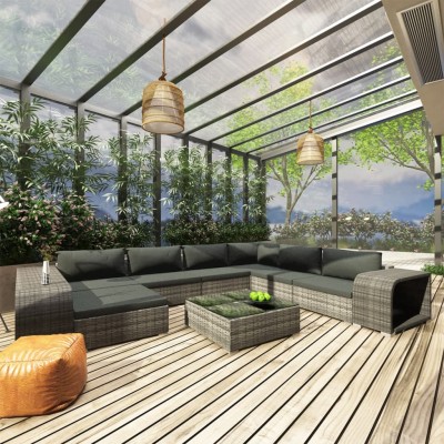 Garden set with cushions,...