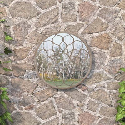 Garden mirror, sandy color,...