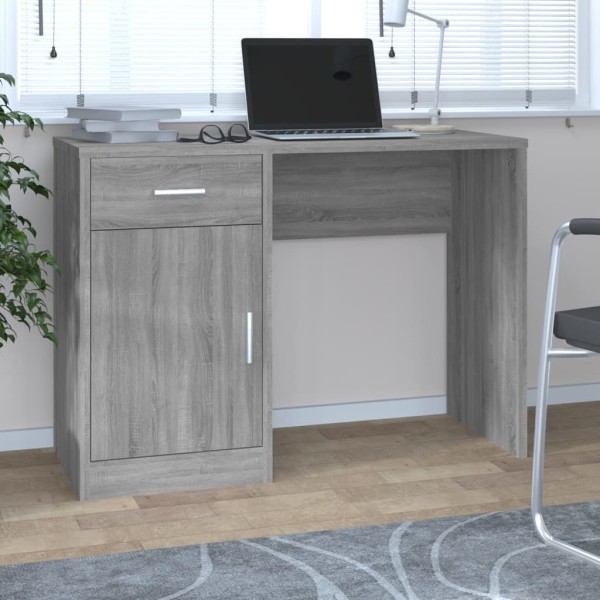 Desk, gray oak, 100x40x73cm, wood