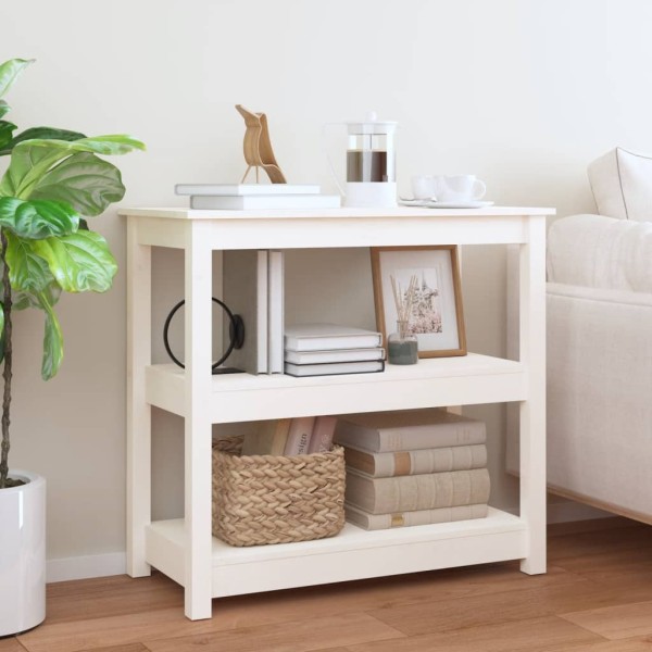 Console table, white, 80x40x74cm, solid pine
