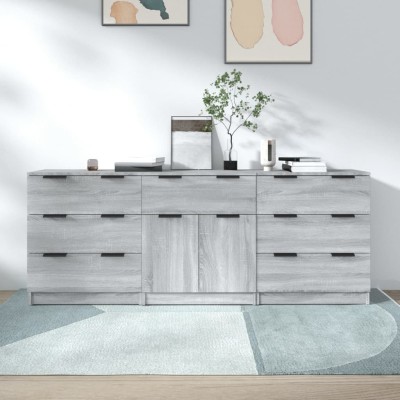 Side cabinets, 3 parts,...