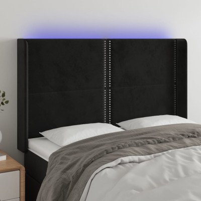 Headboard with LED, black,...