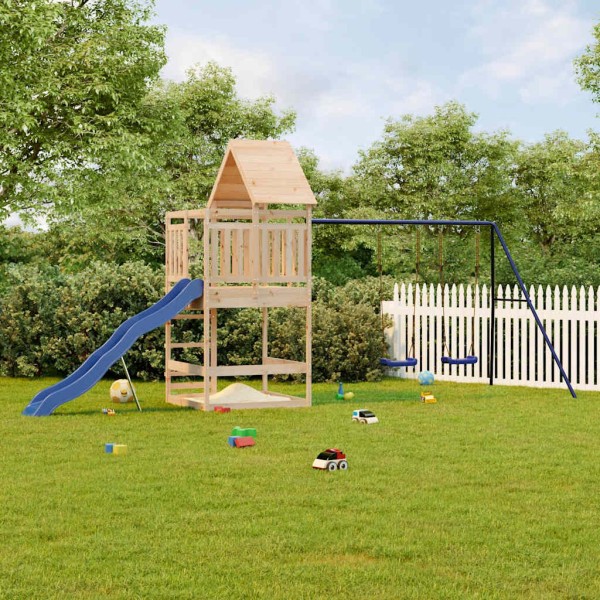 Outdoor playground set, solid pine wood