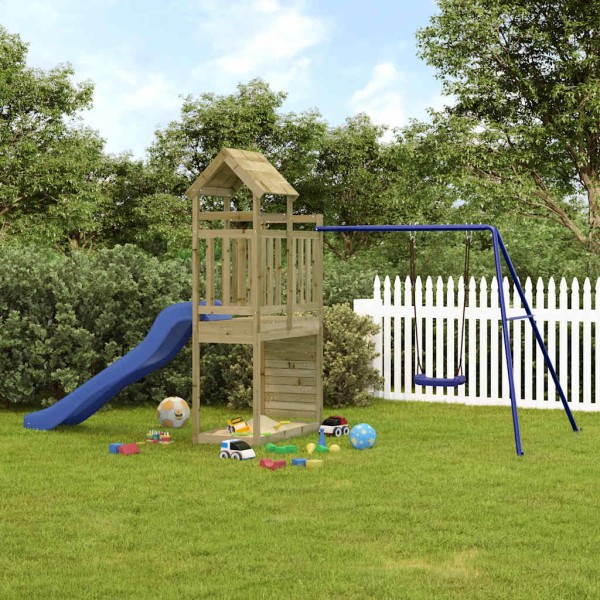 Outdoor playground set, impregnated pine wood