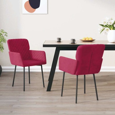 Dining chairs, 2 pcs., red...