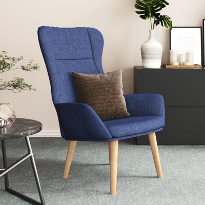 Lounge chair, blue, fabric