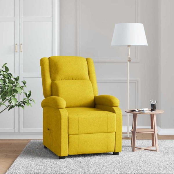 Reclining chair, yellow, fabric