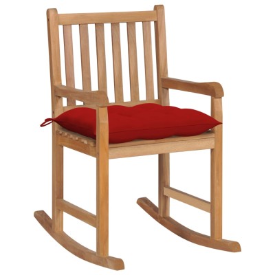 Rocking chair with red...
