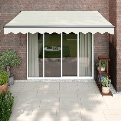 Retractable awning, cream,...