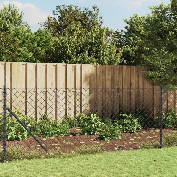 Mesh fence with spikes, anthracite color, 1.1x25m