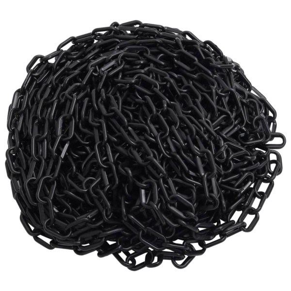 Warning Chain, black, 100m, plastic