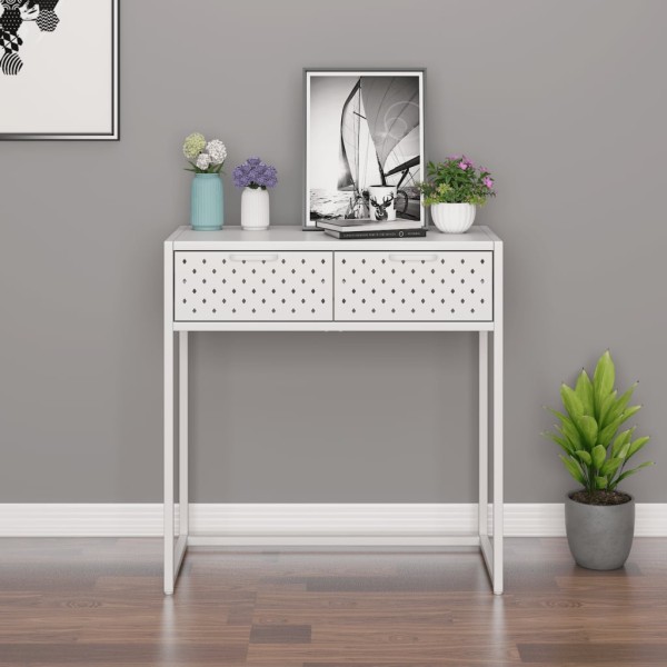 Console table, white, 72x35x75cm, steel