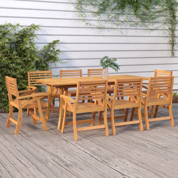 Garden table, 200x90x75cm, solid acacia wood