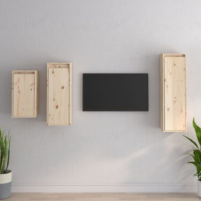 TV cabinets, 3 units, solid...