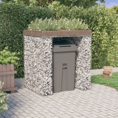 Gabion wall for garbage...