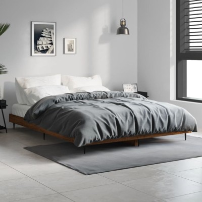 Bed frame, brown oak,...