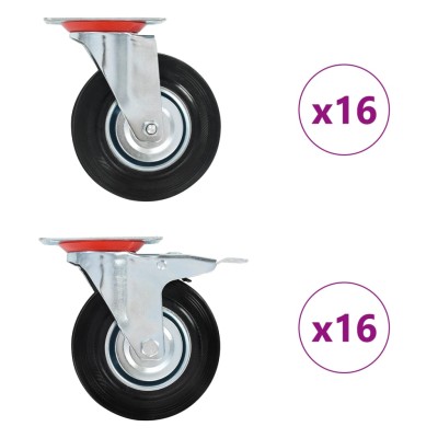 Wheels, swivel, 32 pcs., 125mm