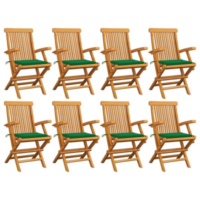 Garden chairs with green...