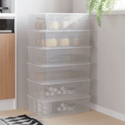 Plastic storage boxes, 6...