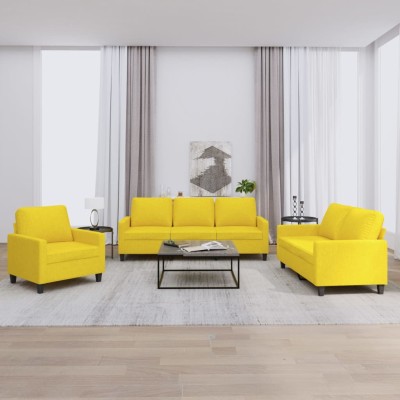 Sofa set with cushions, 3...