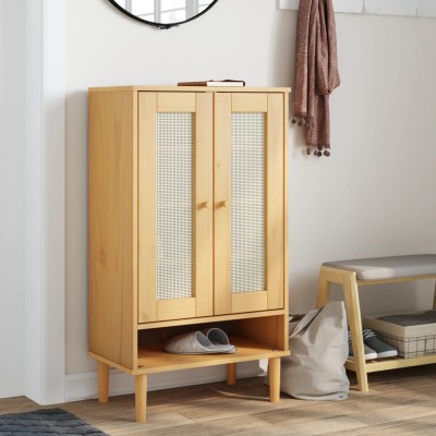 Shoe cabinet SENJA, brown,...