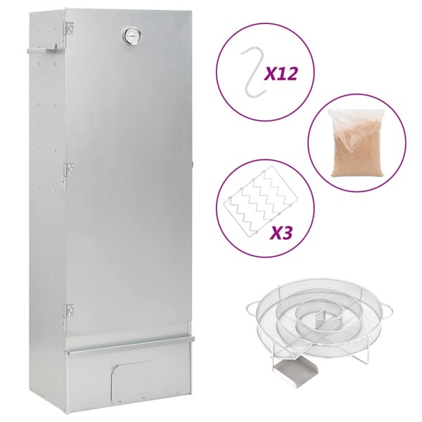 Oven-smoker with cold smoking generator, steel