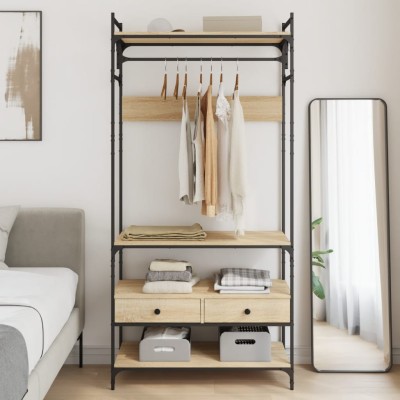 Wardrobe with drawers, oak,...