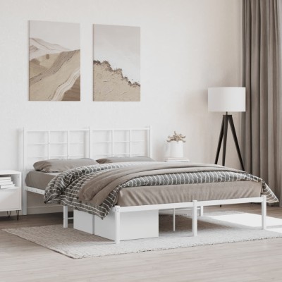 Metal bed frame with...